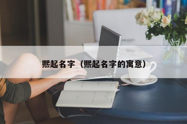 熙起名字（熙起名字的寓意）